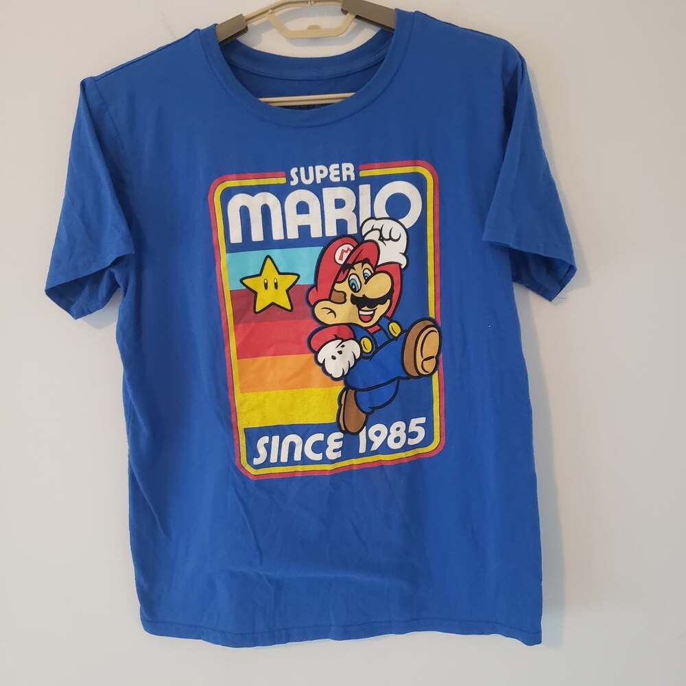 Super Mario Brothers New Adult T-Shirt - Since 1985 Running Rainbow